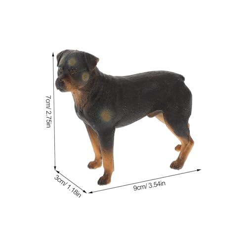 ROMISBABA Rottweiler Spielfigur Aus Kunststoff Realistisches Simulationshundemodell Für Kinder Zimmerdeko Lernspielzeug 3.5 Zoll Detailgetreu Sicher