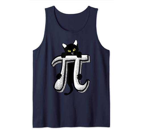 Pi Day Cats Profesora Estudiante Divertidos amantes de los gatos Pi Camiseta sin Mangas