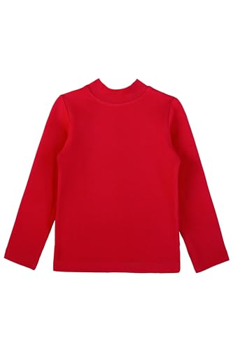 Lilax Baby Girls' Basic Long Sleeve Mock Turtleneck Cotton T-Shirt2