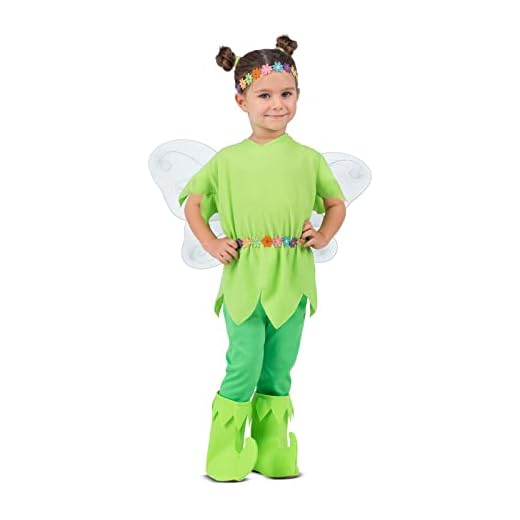 My Other Me - Disfraz Campanilla 3-4 y (Diadema, alas, vestido, mallas y cubrebotas)