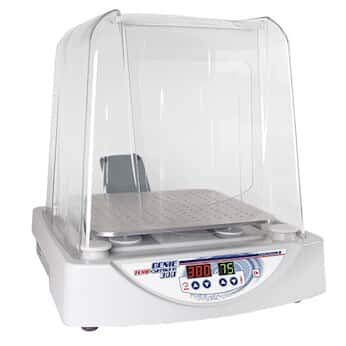 Scientific Industries Genie Temp-Shaker 300 Orbital Schüttelbehälter mit Flaschenklemmenplattform, 230 VAC, Eurostecker Cover