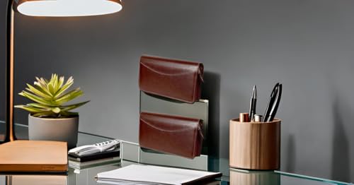 Image of Sukeshcraft Multiple Cheque Book Holder - Combo of 2 (Same Colour) | Each Holds 8 Cheque Books | Premium Rexine Organizer with Locker Key Holder, | Size 6.25 x 10.80 x 1.80 inch - Coffee Brown