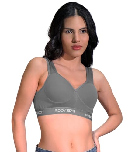 Image of BODYSIZE Women's Everyday Wear Wire Free Padded Sports Bra SF-28 (Heavily Padded, Gym, Yoga Bra) | Everyday Wear, Sweat Absorbent, Soft Cotton Fabric for Ultimate Comfort (B Cup)