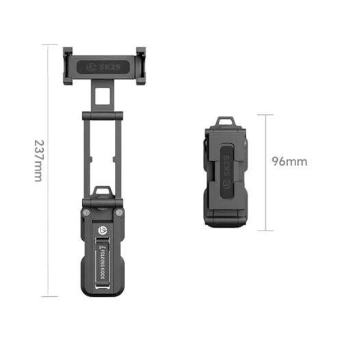 Image of ULANZI SK29 5-in-1 Phone Holder & Mini Tripod with Clamp, Premium Aluminum Mobile Stand with Adjustable Angle, 1 /4 inch Screw Mount for Tripod, Vlogging, YouTube & Video Calls (Black)