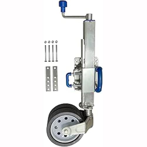 Gato de remolque de doble rueda todoterreno resistente, altura ajustable para caravanas, campistas, barcos, soporte robusto para aventuras todoterreno