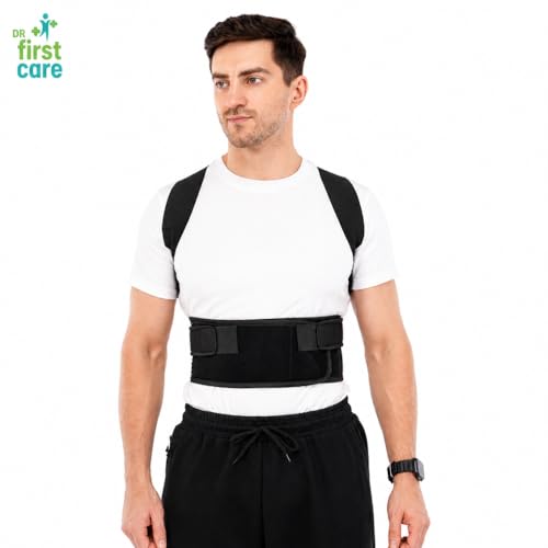 Image of Posture Corrector Belt for Men & Women | Back & Shoulder Support Brace for Pain Relief | Adjustable, Breathable Back Straightener | Wear Under Clothes | Universal Fit | Made in India | 1 Year Warranty