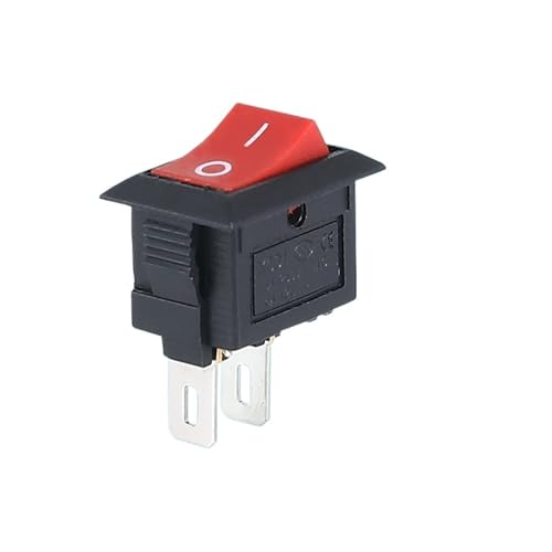 Mini interrupteur KCD11 rouge 10x15mm pour réparer vos lampes et modélismes défectueux