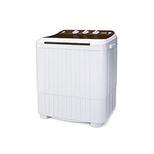 KUPPET Washing Machine, 16.5lbs Compact Twin Tub Wash&Spin Combo for Apartment, Dorms, RVs, Camping and More, White…