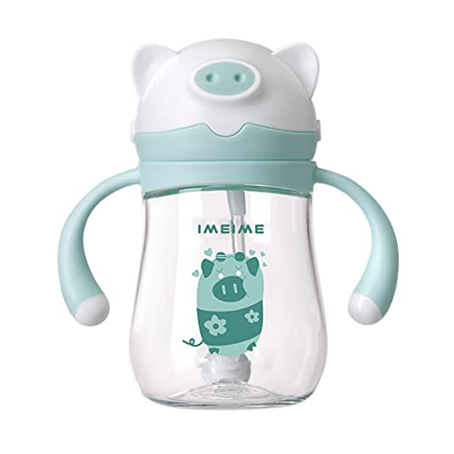 Garrafa de água de 240 ml/300 ml, design fofo, fácil de limpar, desenho animado transparente, garraf