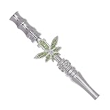 Hookah Tips Mouthpiece,Hookah Accessories Shisha Nargila Hose Mouth Tips Cigarette Holder for Women Metal Colored Rhinestone Nozzles