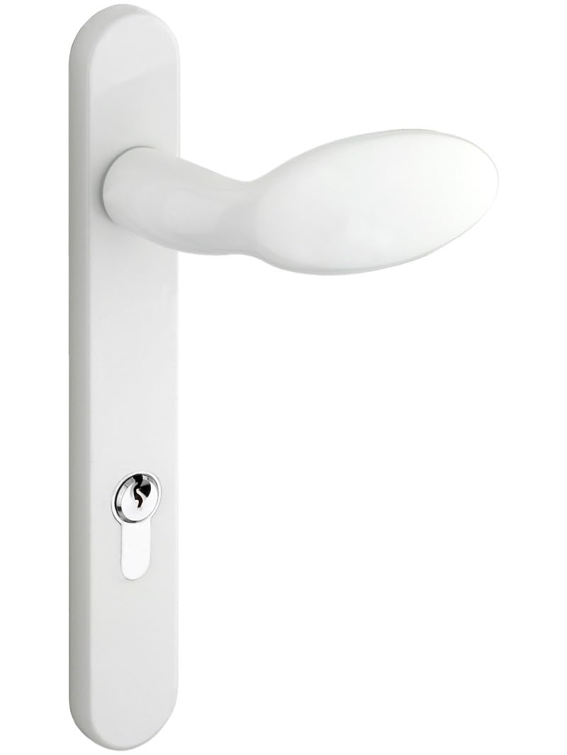 Mila White Door Handle 211Mm Screw Fix 92Pz And 62Pz Spindle