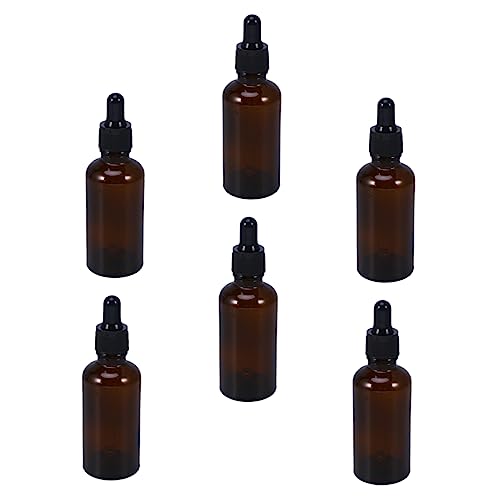 CALLARON 6 Piezas Vidrio Perfume y Esenciales Frascos Rellenables Compactos Hogar y Laboratorio