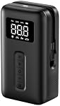 UGREEN Tire Inflator Portable Air Compressor, 150PSI Mini Fast Bike Air Pump with Pressure Gauge for Car, Bike, Motorcycle, Ball and More, Built-in Braided Cable and Led Light with 4 Kinds Nozzles