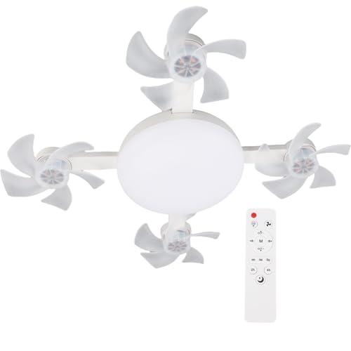 Stylebest Ceiling Fan Light Remote Control 3 Speeds Fan with LED Light 3 Color Temperatures 2000lm E26 E27 Socket for Bedroom Living Room Kitchen Garage
