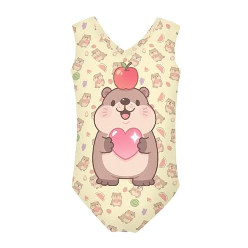 Image of Biyejit Girls Leotards Dance Sport Wear Gymnastics One-Piece Swimwear for Kids 3-14 Years