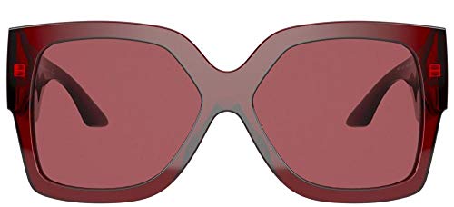 Versace 4402 388/69 Sunglasses Women's Transparent Red/Dark Violet Lenses 59mm2