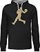 Produktbild Basketball - Basketballer Gold - S - Schwarz/Grau meliert - Basketball Sportjacke - JH003 - Hoodie zweifarbig und Kapuzenpullover für Herren und Damen