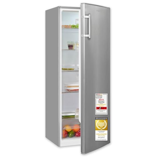 Exquisit Vollraum-Kühlschrank | Kühlraum mit Glasablagen, Gemüseschublade und Türfächern | manuelle Temperaturregelung, LED-Beleuchtung, flexible Innenaufteilung | Modell KS5320-V-H-040E
