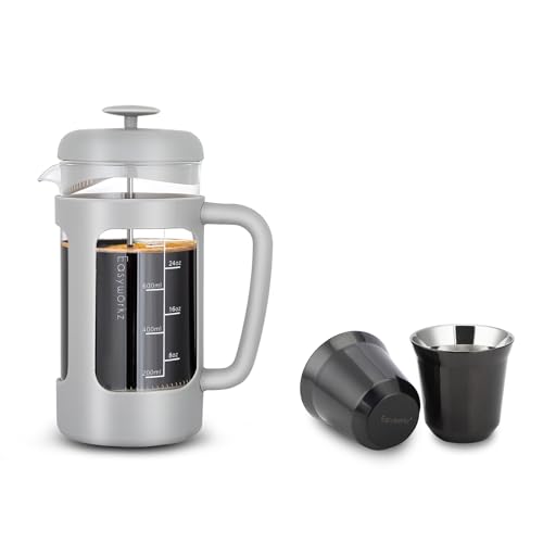 Easyworkz French Press 34 oz Coffee Tea Maker Bundled with Stainless...