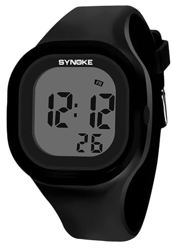 Montre de sport numérique étanche 50m élégante pour homme et femme actifs