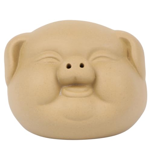 Statue céramique cochon ornement maison et statuette de fortune en argile