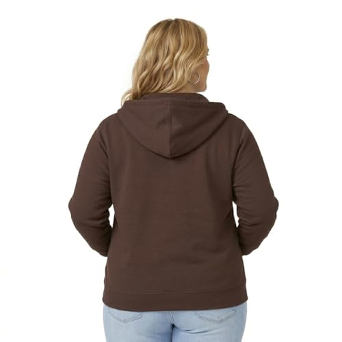 Image of HOODLIFE True-Fit Women's Plus Size Zip-Up Hoodie Jacket - Soft Cotton Fleece Sweatshirt with Hood, Full Zipper, Pockets - Casual Everyday Winter Wear