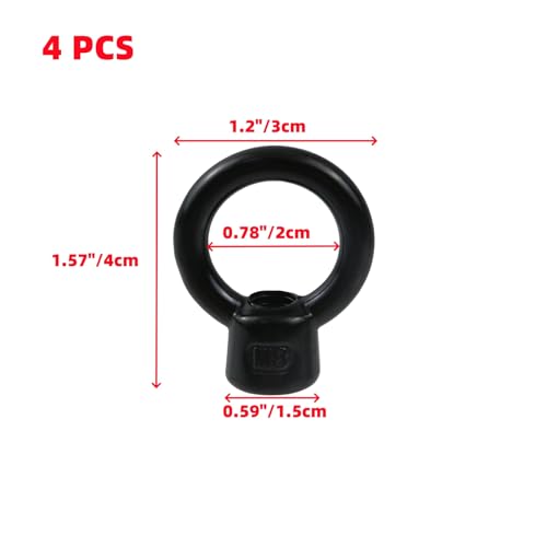 Image of Oedema 4 Pcs M8 Stainless Steel 304 Lifting Eye Nut Ring Shaped Eye Bolt Female Threaded Nut Fastener for Rope Fitting