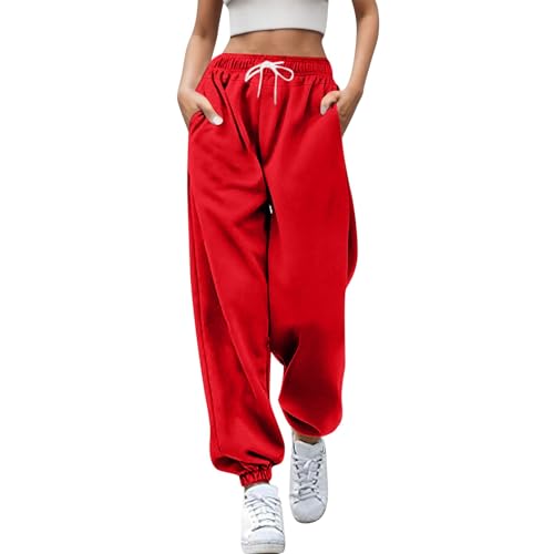 Pantalones de trabajo elásticos para mujer, con cordón, entrevista, fútbol, ropa profesional para la playa, ajustados, rosso, XXL