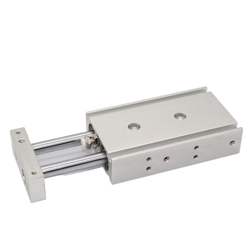 Cilindro neumático CXSM15-100 de doble eje y vástago doble en acero inoxidable 5