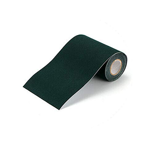 BE-TOOL Aritificial Grass, 1pcs Black Artificial Grass Turf Tape Self Adhesive Synthetic for Jointing Fixing Green Lawn Mat Rug, Fake Grass(15cm*5m)