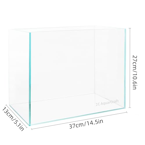 Ultra Clear Glass Fish Tank 3.5 Gallon, 5mm Thickened Rimless Aquarium Tank Low Iron, Nano Aquarium for Betta Gold Fish Shrimp,14.5”L x 5.1”W x 10.6”H - Image 4