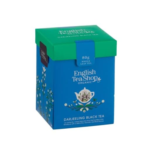 English Tea Shop Tè Nero Biologico Indiano Darjeeling in Foglia Sfusa Eco-Box Compostabile - 1 x 80 Grammi