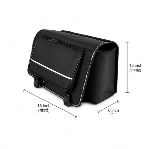 Image of Saddle Bike Bag Motorcycle Side Box Artificial Leather Material Waterproof use for All Bikes /Black