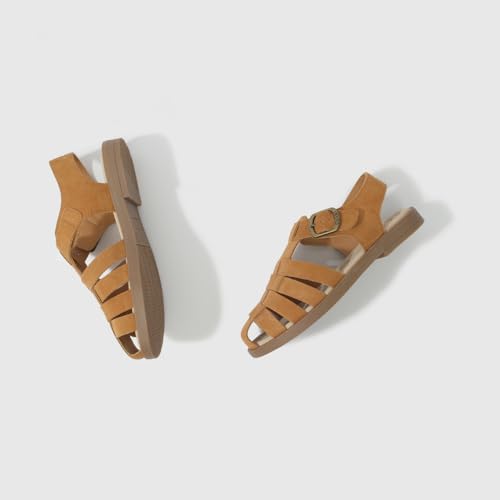 Image of Kid Girls Fisherman Buckle Sandals - Comfortable Summer Sandals with Closed Toe & Adjustable Strap for Daily Wear & Outdoor Play