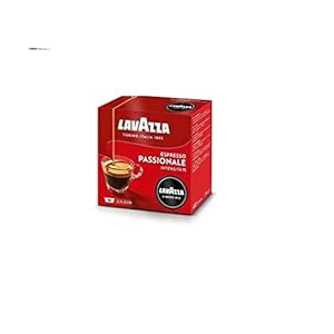 Lavazza Een Modo Mio Espresso Passionale, koffiecapsules, 100% Arabica, Intensity 11/13, Dark Roasting, Perfect voor een espresso van 40 ml, composteerbaar, 36 espressopads. (verpakking kan variëren)