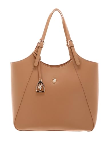 Sac à épaule U.S. Polo Assn. Jones Shopping Bag en crème et marron
