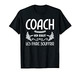 Mon Boulot C'est Coach Sport | Cadeau Gym Fitness Humour T-Shirt