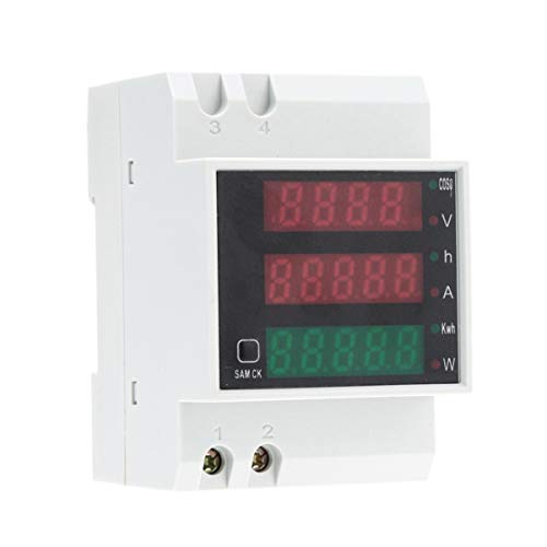 ULTECHNOVO Medidor de Energia Medidor de Energia de AmperÃ­metro de InstalaÃ§Ã£o Em Trilhos Medidor