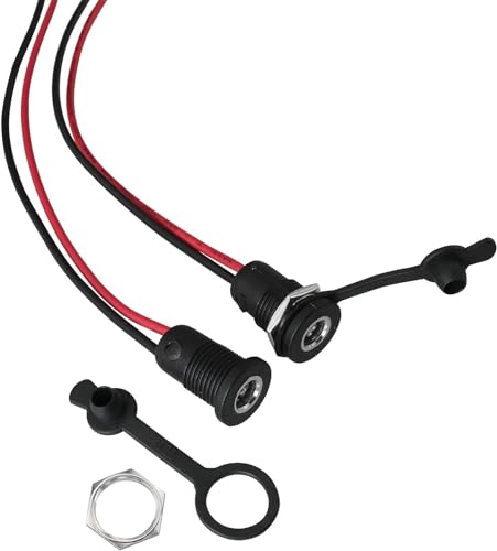4 sets conector de alimentación DC con cable 5.5x2.1mm miniatura 2