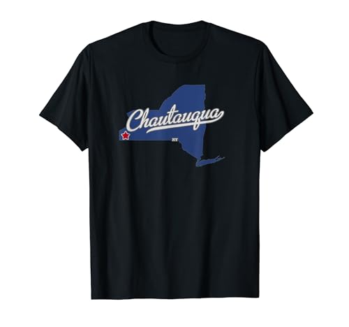 Chautauqua New York NY Map T-Shirt