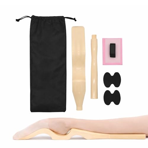 Lexvoltrix Ballet Foot Stretcher Set Original Dance Foot Stretching Trainer for Arch & Flexibility Ballet Yoga & Dancers (Khaki)