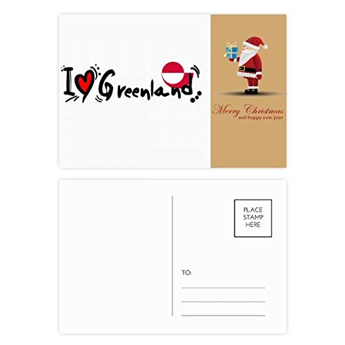 Cartes postales I Love Greenland lot de 20 pour écrire sans bavure