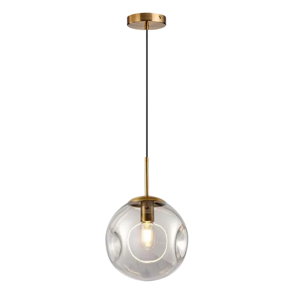 ZGDHWCR Flush Mount Ceiling Pendant Lamp, Modern Industrial Style Hanging Light, E26 Light Source Glass Chandelier, Kitchen Island Bedroom Living Room Decoration Light Fixtures