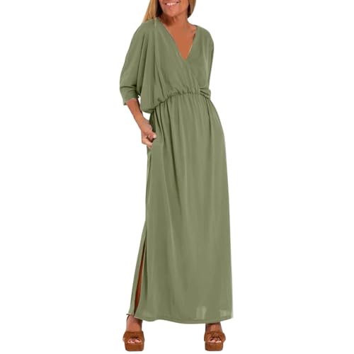 Robe tendance femme col en V avec hijab assorti taille haute couleur unie S