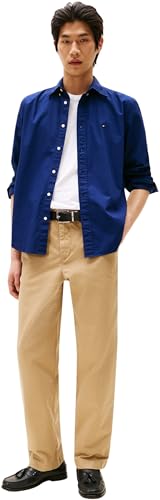 Tommy Hilfiger Herren Hemd Flex Poplin Solid Regular Fit, Blau (Preppy Navy), XS – Ansicht 5