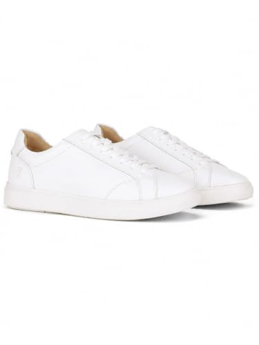 Image of Thomas Crick Men's Theo Genuine Leather Sneakers | Premium Smart Casual Lace-Up Shoes with Cushioned Collar & Anti-Slip Rubber Sole, UK Size 6-11
