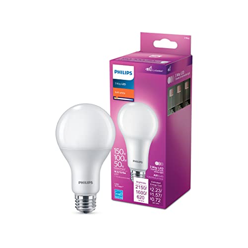 Philips LED Basic Frosted Non-Dimmable A21 Light Bulb - EyeComfort Technology - 2150 Lumen – Soft White (2700K) - 18.5W=150W - E26 Base - Indoor - 1-Pack