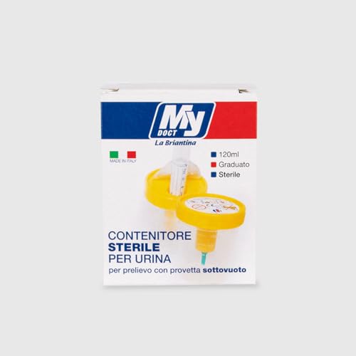 My Doct Contenitore Urine 120 ml Sterile con Campionatore per Urinocoltura, Compatibile con Provetta, Provetta non Inclusa