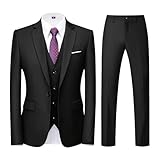 Le costard homme 3 pièces slim fit en polyester et viscose, confortable à porter, résistant aux rides et facile à entretenir