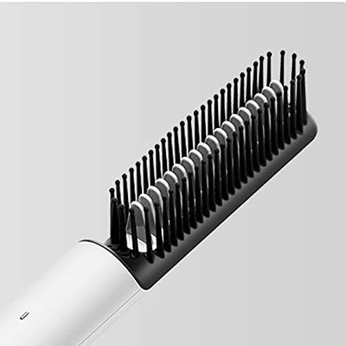 Plancha para el cabello en forma de cepillo con protección contra quemaduras, calentamiento rápido, para cabello rizado y liso miniatura 3